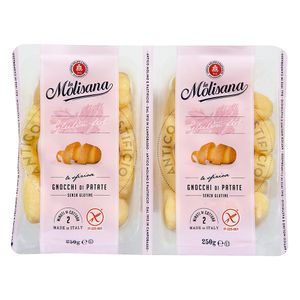 Conjunto com 2 Massas Gnocchi di Patate sem Glúten La Molisana 250g