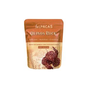 Crispy de Quinoa com Chocolate Belga sem Glúten Zero Açúcar Alpacas 60g