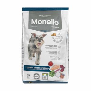 Ração para Cães Monello Adultos Cães Sênior Premium Especial Frango,Arroz e Beterraba 1kg