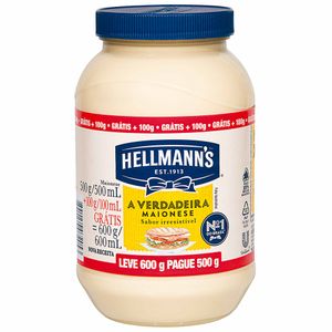 Maionese Hellmann's 600g Embalagem Promocional