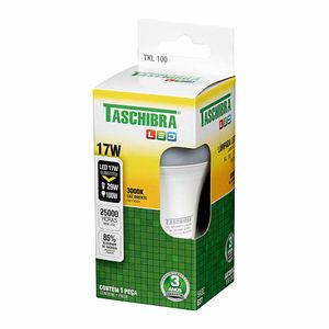 Lâmpada LED 17W Lumens Amarela Luz Quente 3000K Taschibra