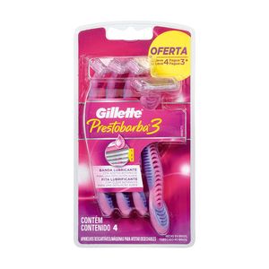 Aparelho de Depilar Feminino Gillette Prestobarba 3 4 unidades