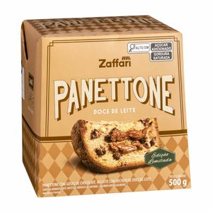 Panettone com Gotas de Chocolate e Recheio de Doce de Leite Zaffari 500g