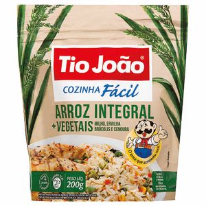 Arroz Integral + Vegetais Cozinha Fácil Tio João 200g