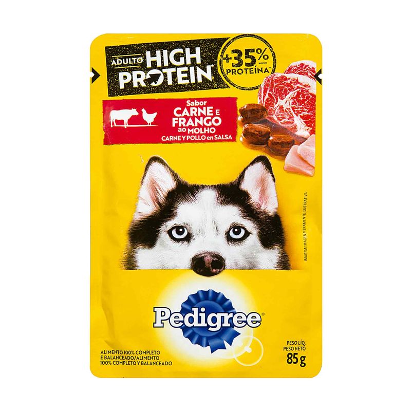 Racao-Umida-para-Caes-Adultos-High-Protein-35--Pedigree-Carne-e-Frango-ao-Molho-85g-Zaffari-00