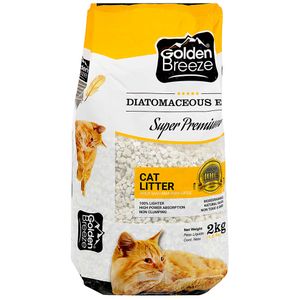 Areia Higiênica para Gatos Super Premium Golden Breeze 2kg