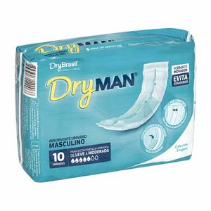 Absorvente Dryman Incontinência Leve à Moderada Men 10 unidades