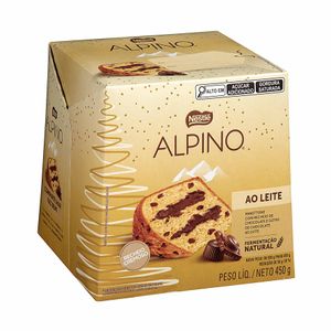 Panettone Recheado com Gotas de Chocolate ao Leite Alpino Fermentação Natural Nestlé 450g