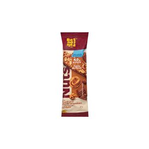 Barra de Castanhas e Pasta de Amendoim Coberto de Chocolate Zero Açúcar Nuts Banana Brasil 25g