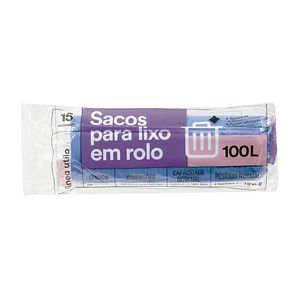 Sacos para Lixo em Rolo Azul Linea Utilo 100 Litros 15 unidades