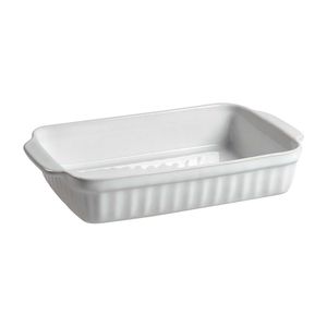Assadeira de Cerâmica Retangular Branca Marchand 30cm