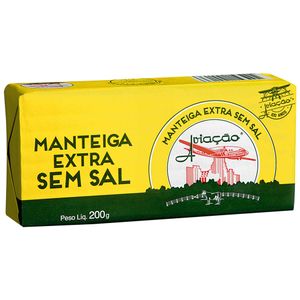 Manteiga Extra sem Sal Aviação 200g