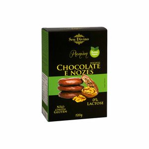 Biscoito de Nozes com Chocolate sem Glúten Seu Divino 120g