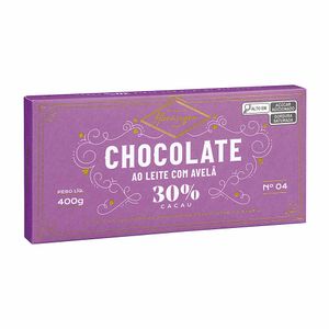 Chocolate Haenssgen ao Leite com Avelã 30% Cacau 400g