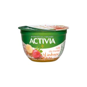 Iogurte Café da Manhã Linhaça, Morango & Banana Activia Danone 170g