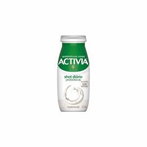 Iogurte Tradicional Shot Diário Probióticos Activia 100g