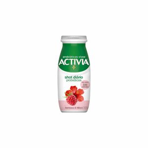 Iogurte Framboesa e Hibisco Shot Diário Probióticos Activia 100g