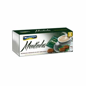 Pastilha de Chocolate Montevérgine Mentinha 20 unidades