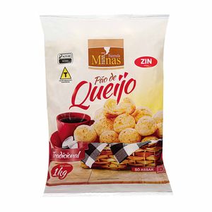 Pão de Queijo Tradicional Congelado Fazenda Minas 1kg