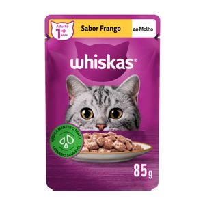 Ração Úmida para Gatos Whiskas Frango ao Molho 1+ Anos Sachê 85g