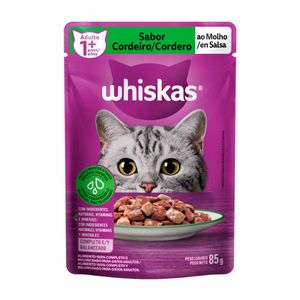 Ração Úmida para Gatos Whiskas Cordeiro ao Molho 1+ Anos Sachê 85g