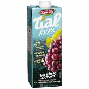 Suco de Uva e Pera sem Adição de Açúcar 100% Suco Tial 1 Litro