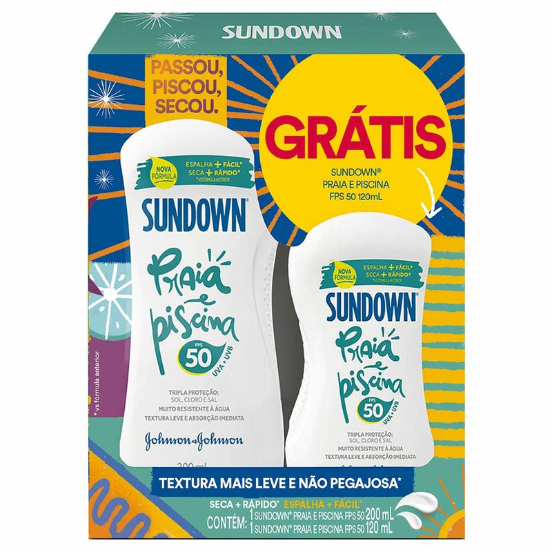 Conjunto-Protetor-Solar-Sundown-FPS50-Praia---Piscina-200ml---Protetor-Solar-FPS50-Sundown-Praia---Piscina-120ml-Zaffari-00