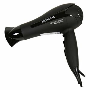 Secador de Cabelo Mondial Preto Power Shine Black Ion 2000W 220V