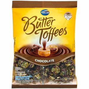 Bala Caramelo com Recheio de Chocolate Butter Toffees Arcor 500g