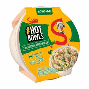 Macarrão com Brócolis & Bacon Hot Bowls Congelado Sadia 300g