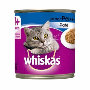 Ração Úmida para Gatos Whiskas Adultos Patê de Peixe Lata 290g