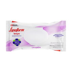 Lenços Desinfetantes Lysoform Lavanda 36 unidades