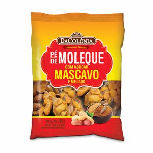 Pé de Moleque com Açúcar Mascavo e Melado DaColônia 300g