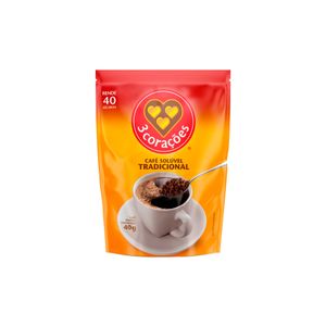 Café Solúvel Granulado Tradicional 3 Corações 40g