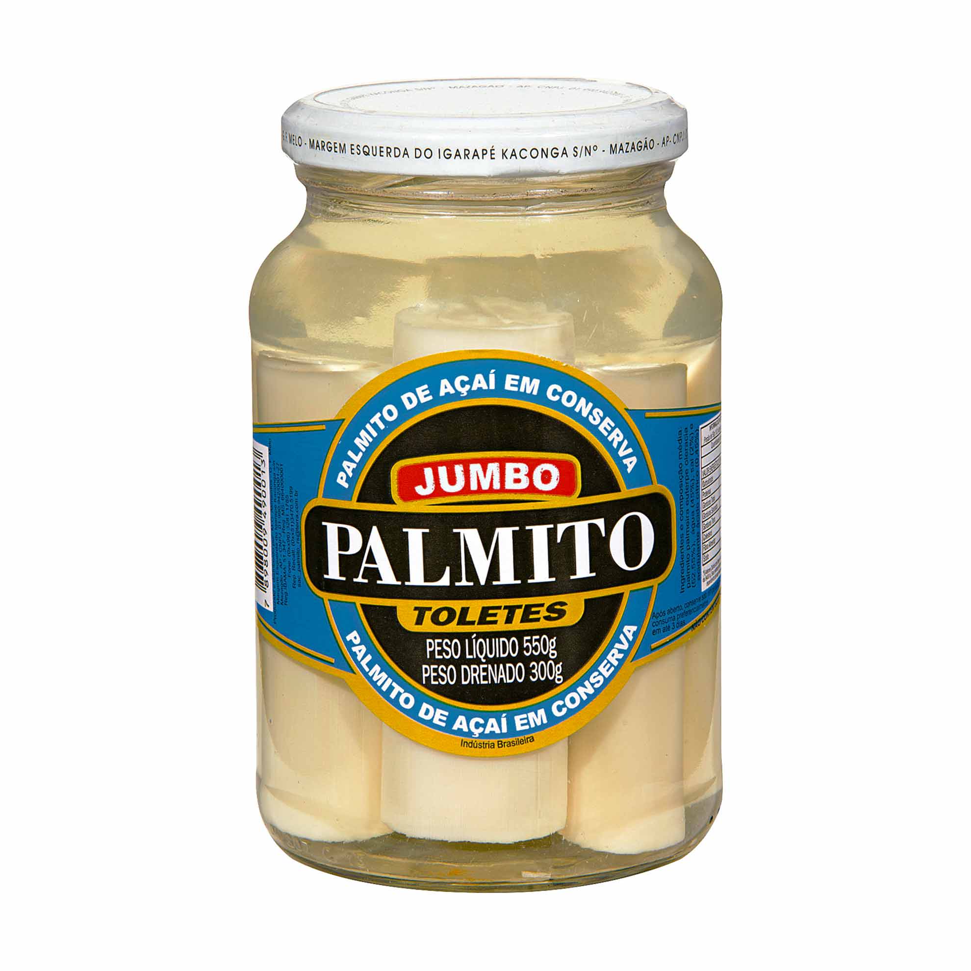 Palmito de Açaí em Toletes Jumbo 300g
