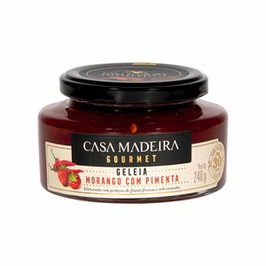 Geleia de Morango Gourmet com Pimenta Casa Madeira 240g