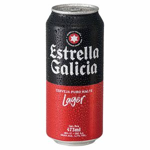 Cerveja Espanhola Estrella Galicia Lager Lata 473ml