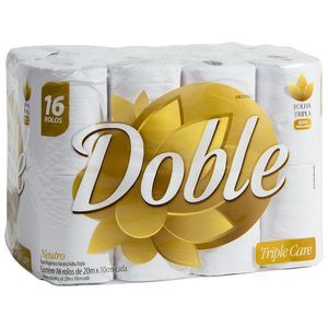 Papel Higiênico Folha Tripla Doble 16 Rolos 20m