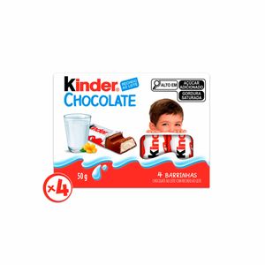 Chocolate Kinder Ferrero ao Leite 50g 4 unidades