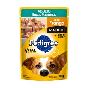 Ração Úmida para Cães Adultos Raças Pequenas Pedigree Frango ao Molho 100g