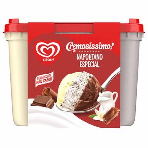 Sorvete de Napolitano Especial Cremosíssimo Kibon 2 Litros