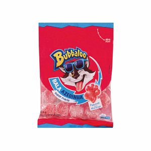 Bala Patinhas Azedinhas Morango Super Macia Bubbaloo 82,5g