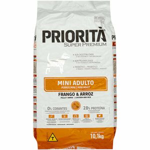 Ração para Cães Priorità Super Premium Mini Adultos Frango e Arroz 10,1kg