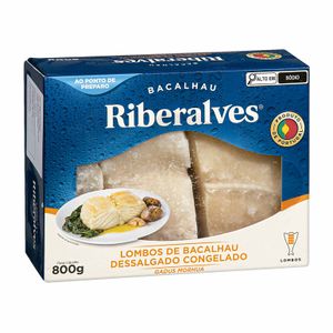 Lombos de Bacalhau Dessalgado Congelado Riberalves 800g