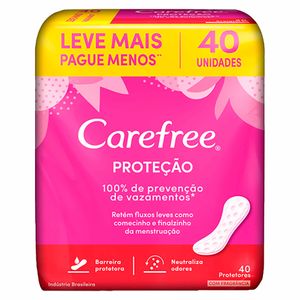 Protetor Diário Carefree Proteção com Fragrância 40 unidades