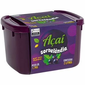 Açaí com Guaraná Sorvelândia 2 Litros