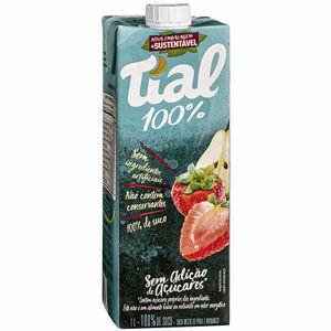 Suco de Morango e Pera sem Adição de Açúcar 100% Suco Tial 1 Litro