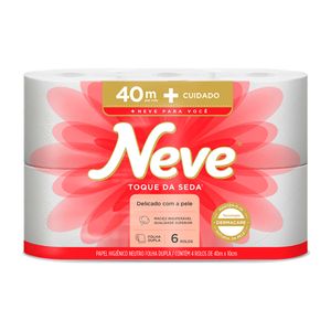 Papel Higiênico Folha Dupla Neve 6 Rolos 40m