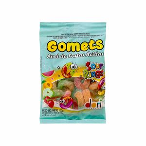 Bala de Goma Anel de Frutas Ácidas Gomets Dori 100g