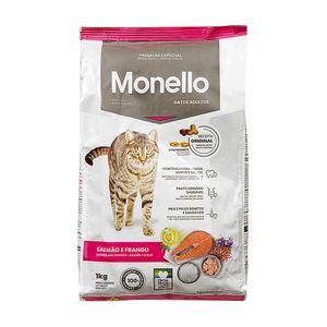 Ração para Gatos Monello Salmão e Frango Premium Especial Adultos 1kg